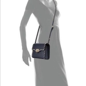 valentino black rockstud crossbody bag
